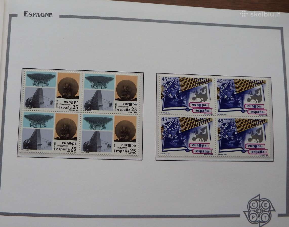 Europa Cept 1991m. p. ženklai kosmosas kvartblokai - nuotraukos Nr. 9