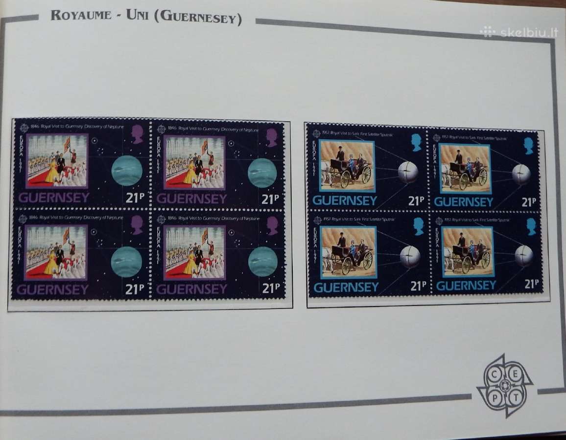 Europa Cept 1991m. p. ženklai kosmosas kvartblokai - nuotraukos Nr. 13