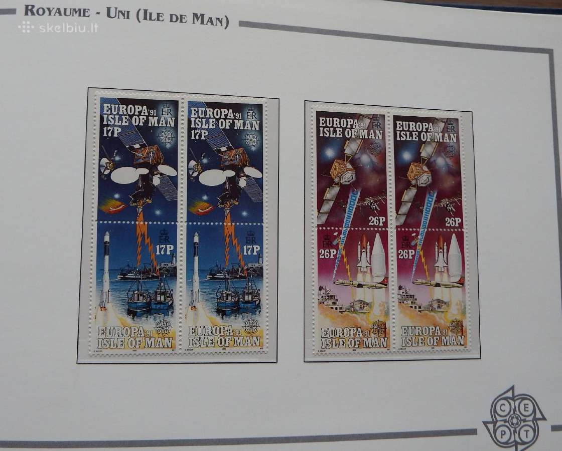 Europa Cept 1991m. p. ženklai kosmosas kvartblokai - nuotraukos Nr. 15