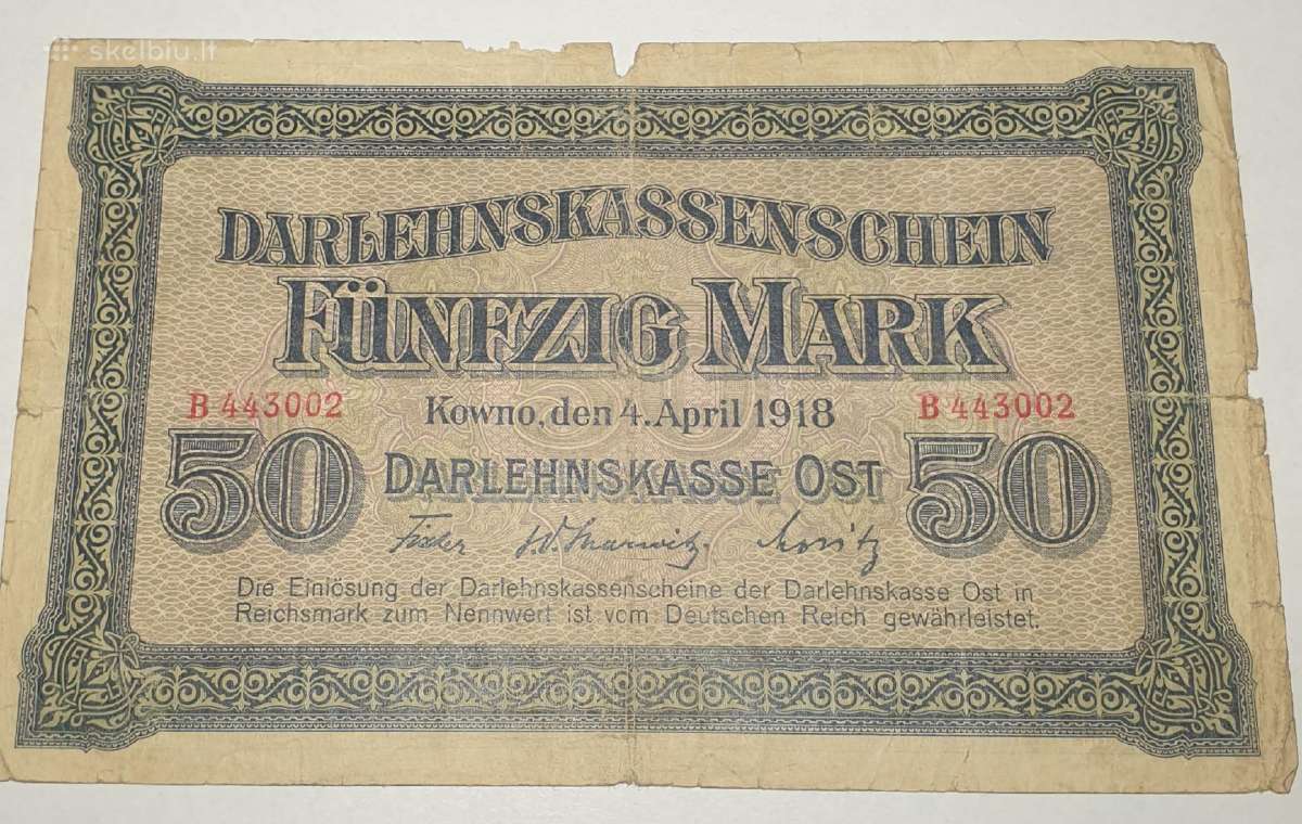 50 Ost Mark 1918 metų