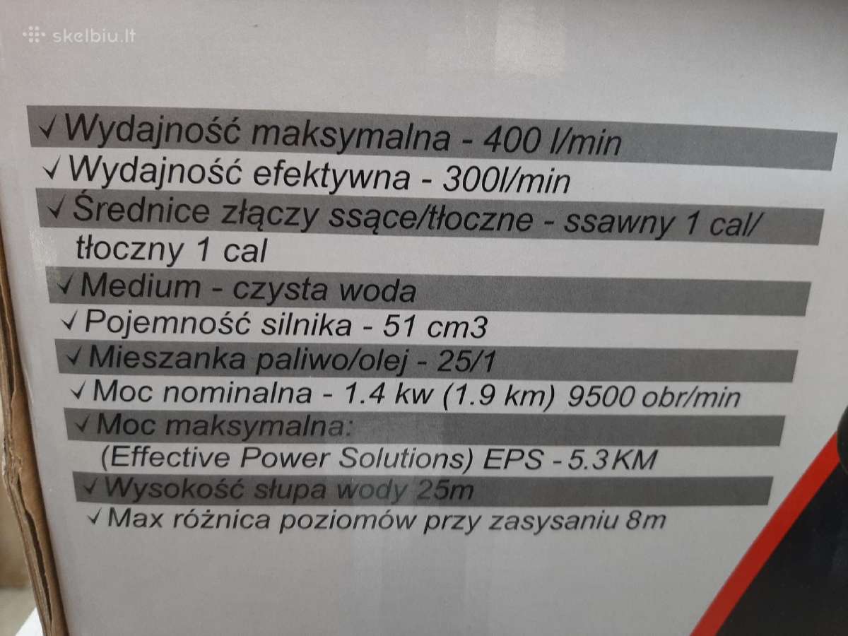 Parduodu vokiska benzinine vandens pompa - nuotraukos Nr. 13