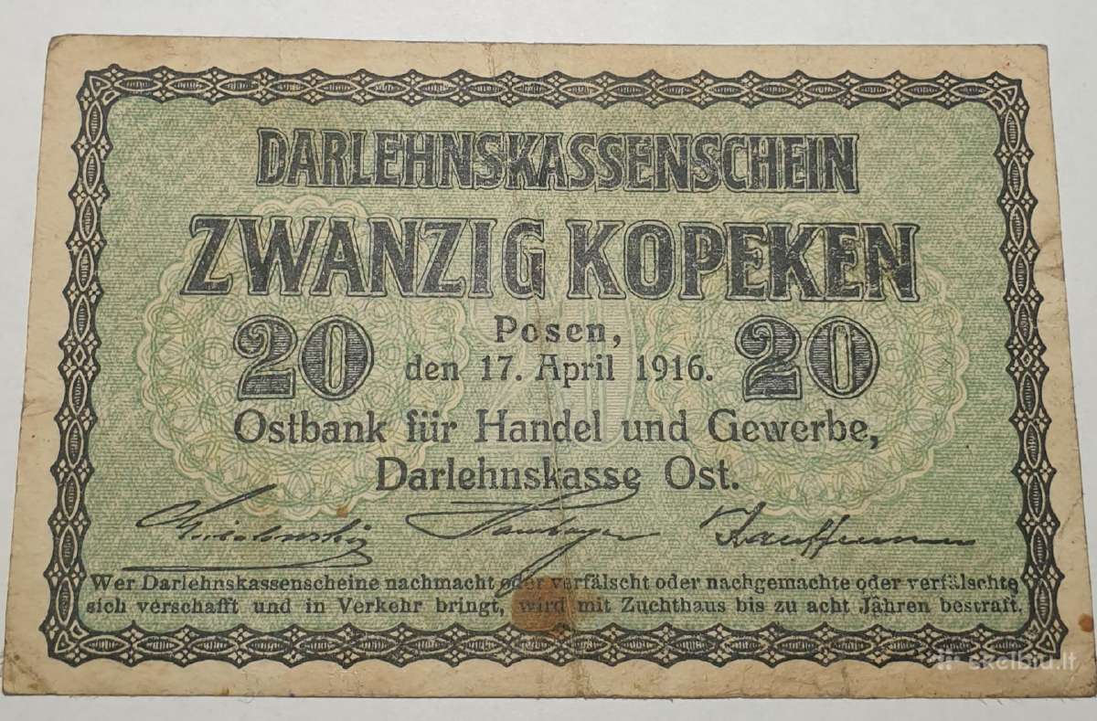 20 Ost Kopeken 1916 metų