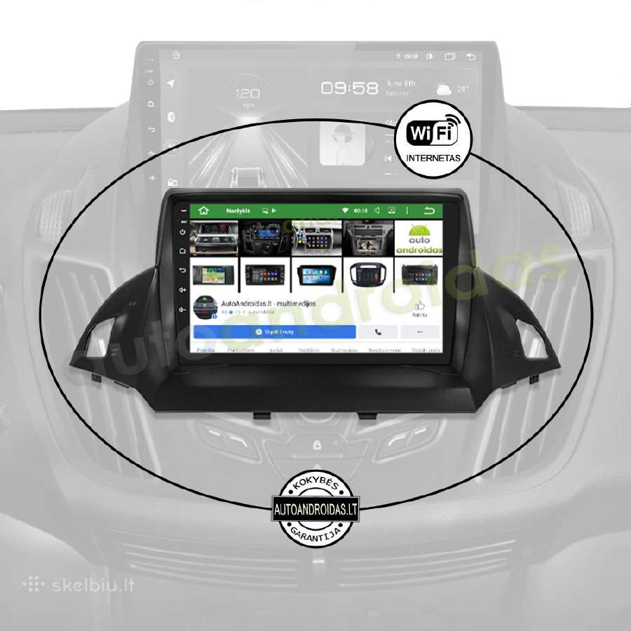 Ford C-max Kuga Escape 2012-19 Android multimedia - nuotraukos Nr. 3