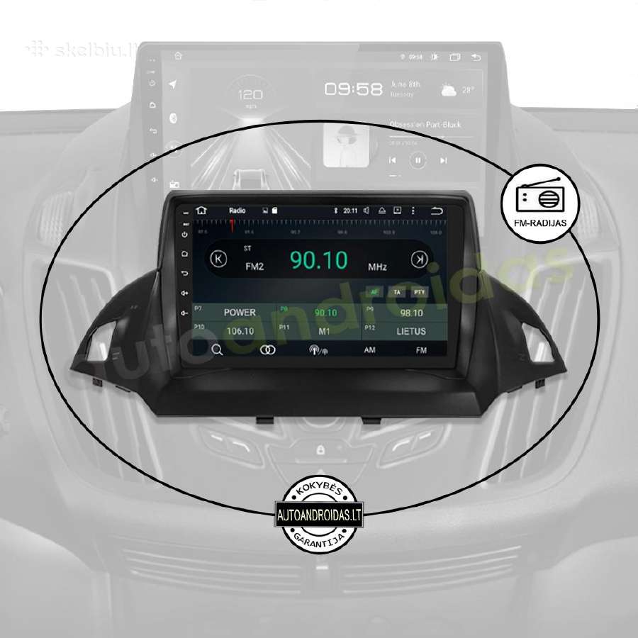 Ford C-max Kuga Escape 2012-19 Android multimedia - nuotraukos Nr. 4