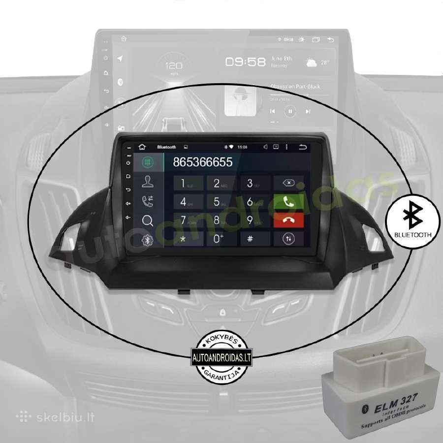 Ford C-max Kuga Escape 2012-19 Android multimedia - nuotraukos Nr. 5