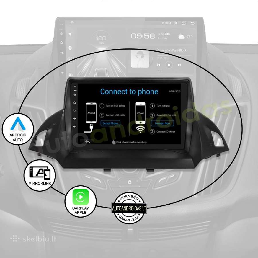 Ford C-max Kuga Escape 2012-19 Android multimedia - nuotraukos Nr. 10