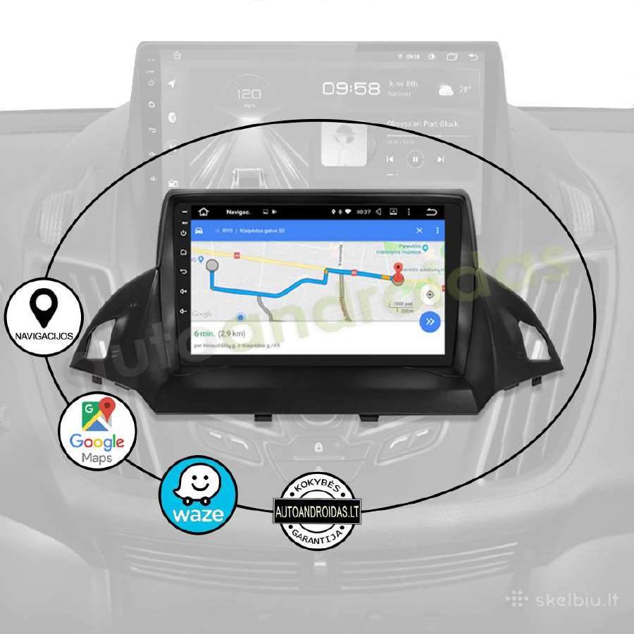 Ford C-max Kuga Escape 2012-19 Android multimedia - nuotraukos Nr. 11