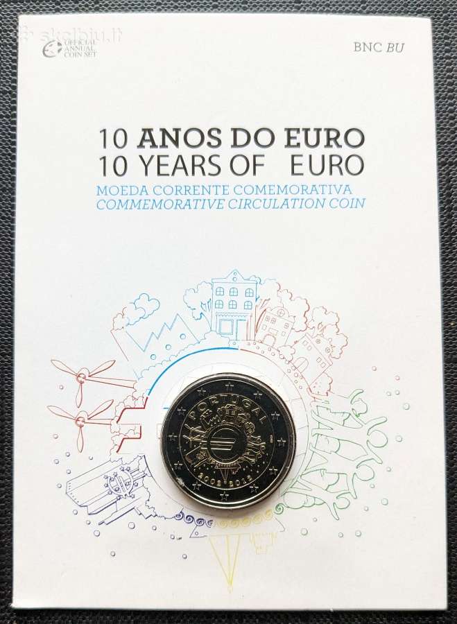 Portugalija, 2 eurų monetos kortelėse, Bu - nuotraukos Nr. 2