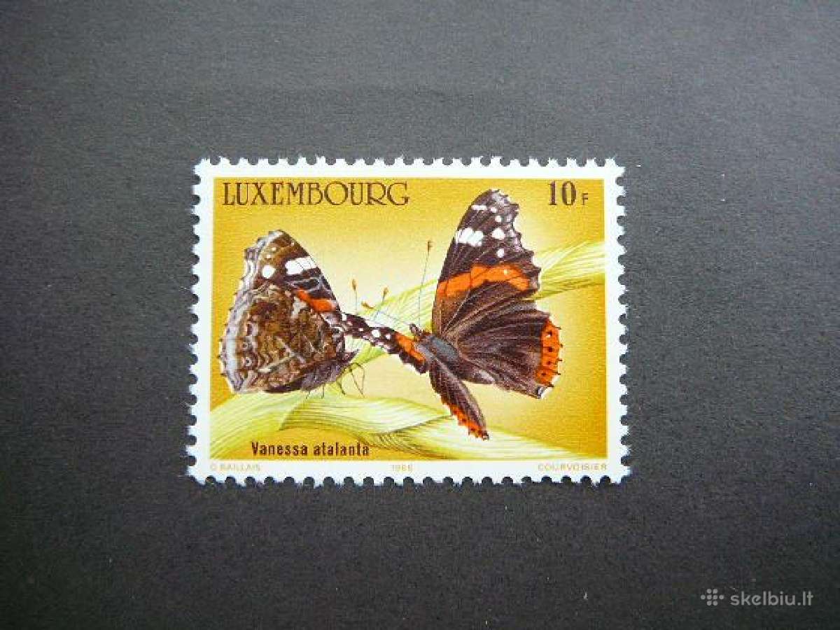 Drugeliai Liuksemburgas 1985 lkm1135