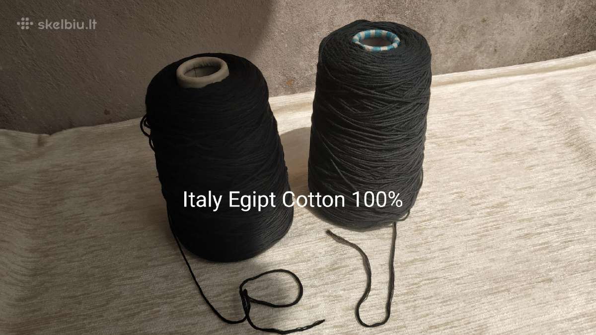 Itališki medvilnės siūlai mezgimui ir nėrimui