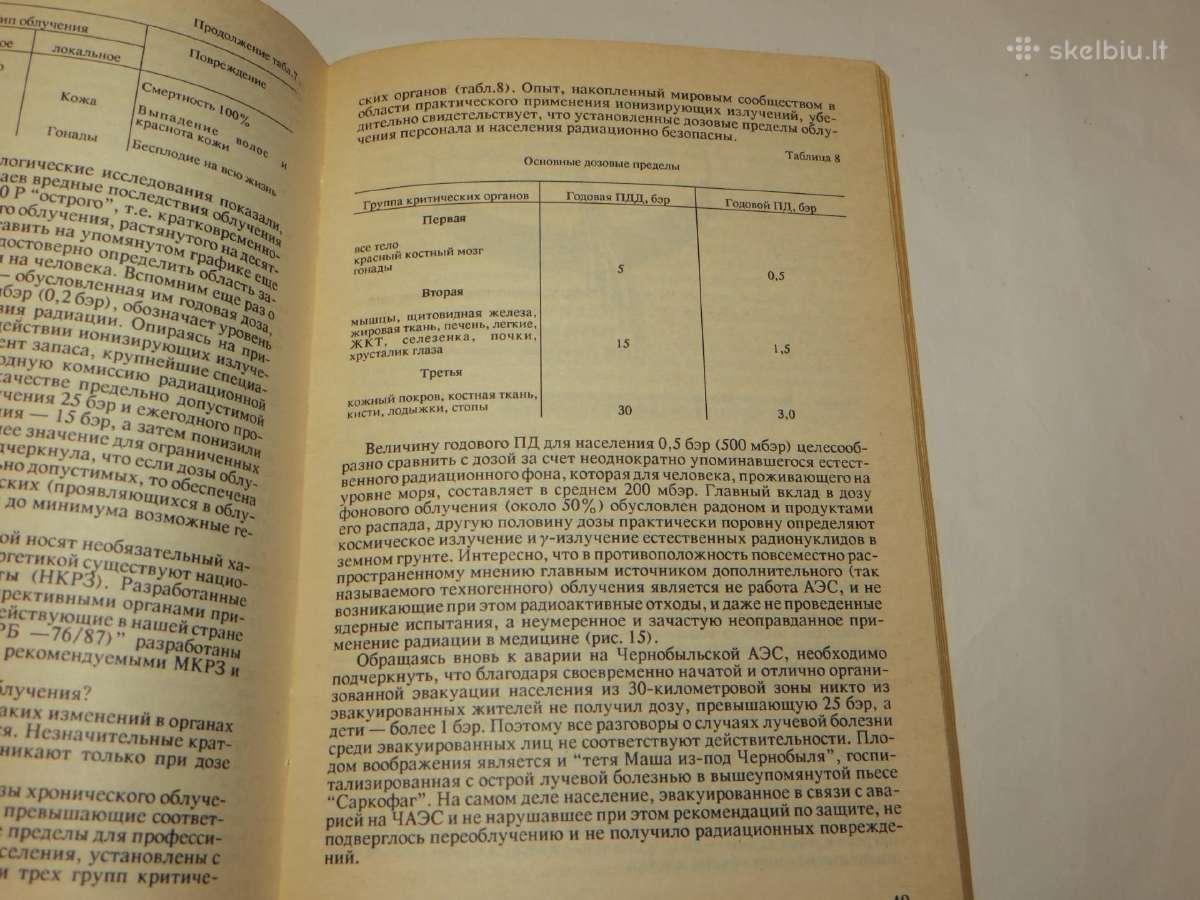 Knyga Kiek pavojingas apšvitinimas radiacija. 1991 - nuotraukos Nr. 18