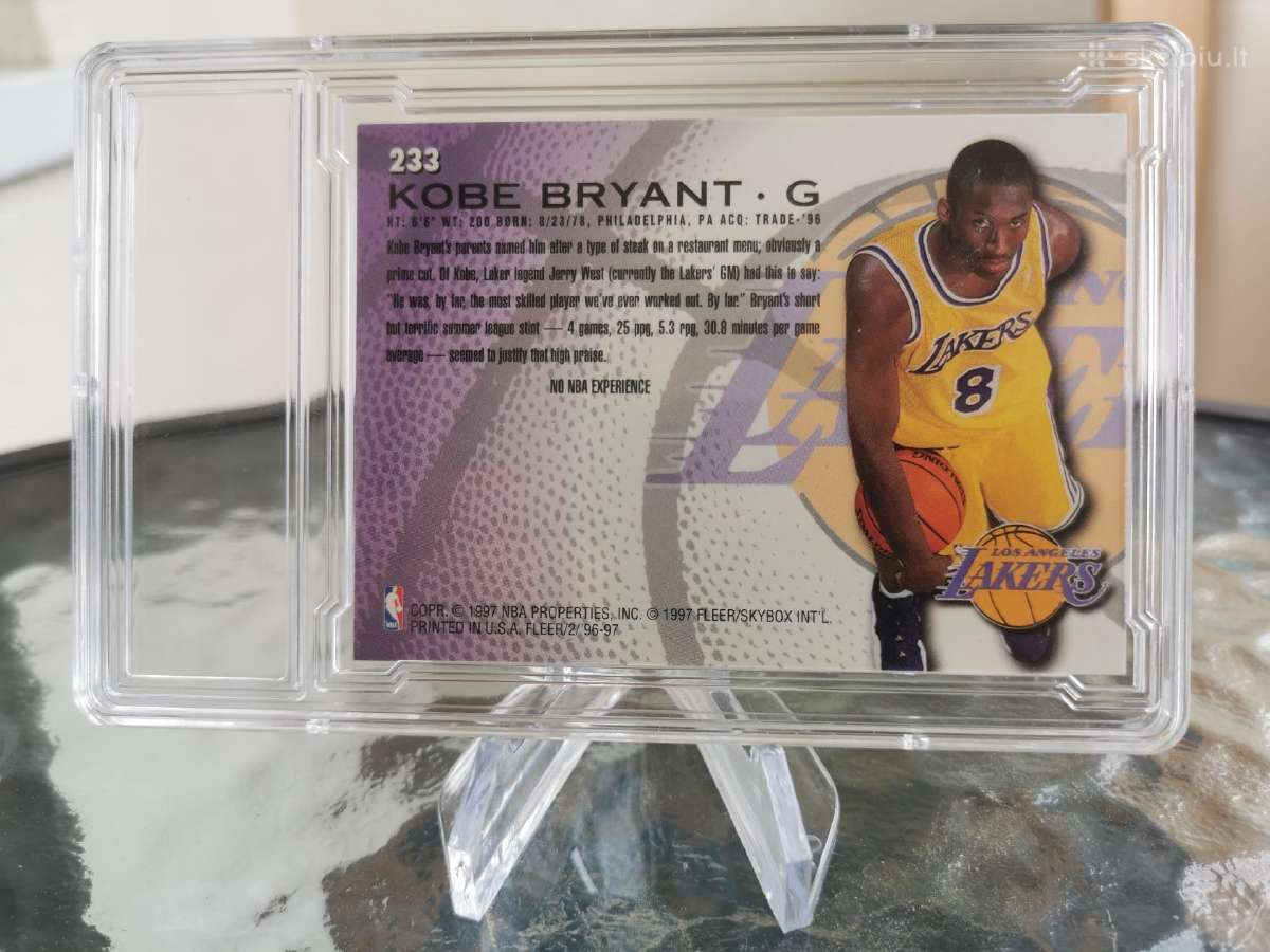 Kobe Bryant #233 [Rookie] 1996 Korta - nuotraukos Nr. 2