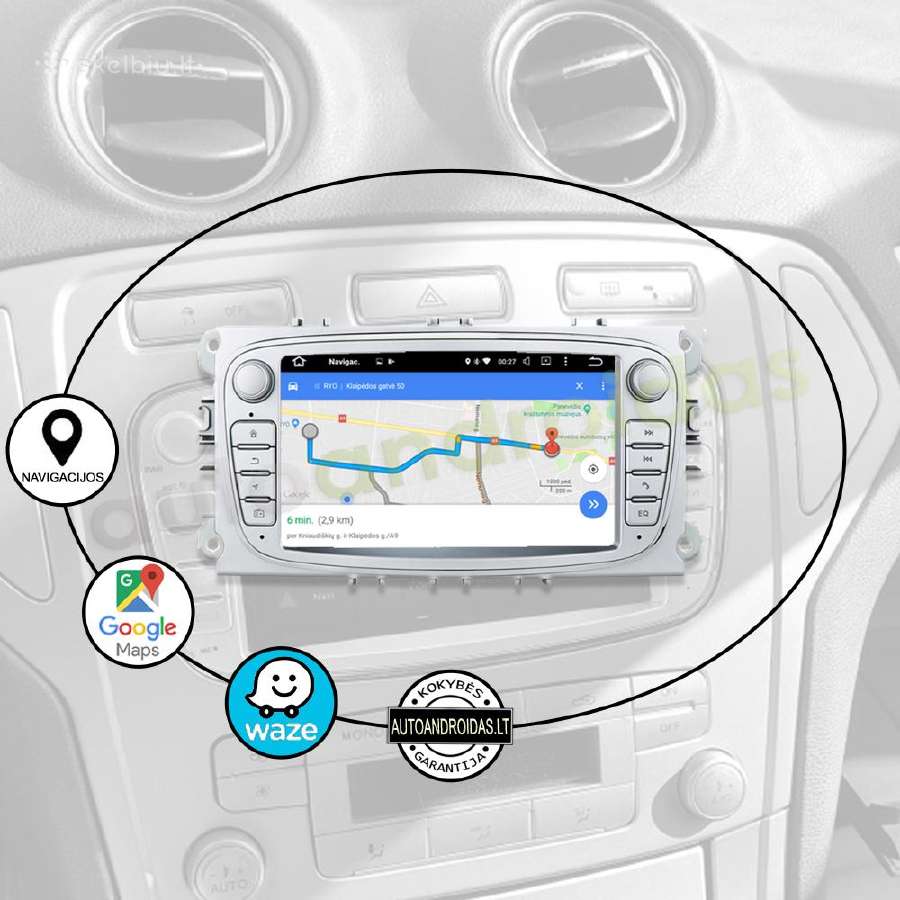 Ford S-max Mondeo 2007-12 Android multimedia WiFi - nuotraukos Nr. 11
