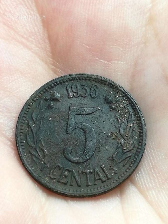 1936 centai, penki ir vienas lietuviški centai - nuotraukos Nr. 9