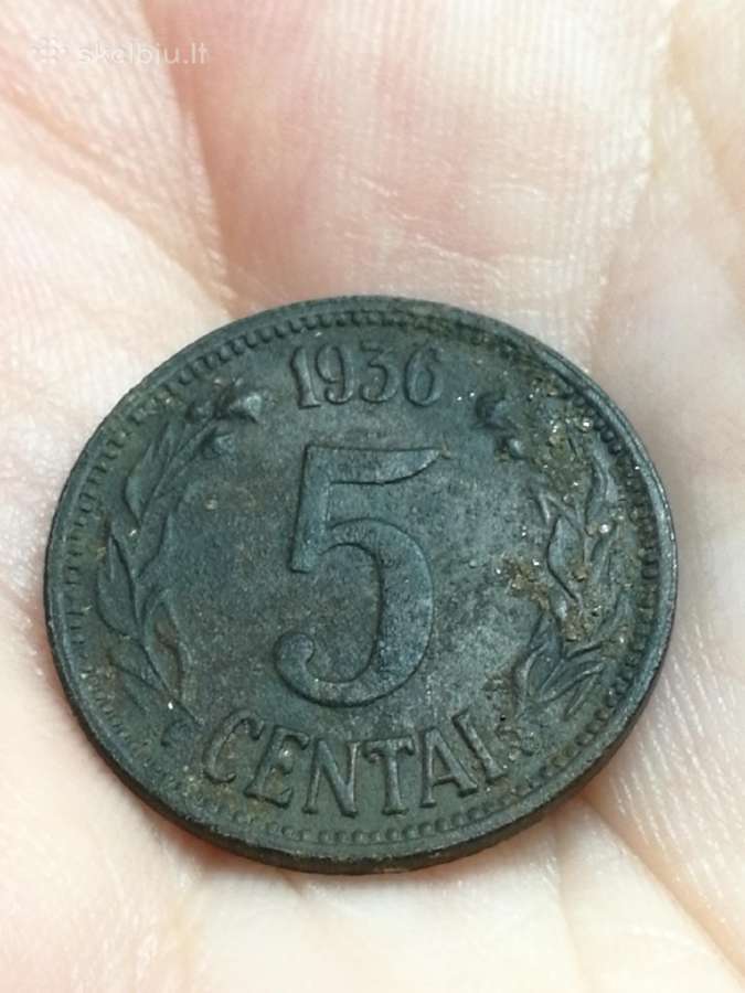 1936 centai, penki ir vienas lietuviški centai - nuotraukos Nr. 10