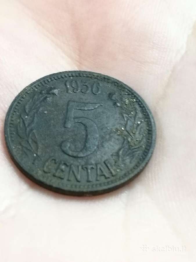 1936 centai, penki ir vienas lietuviški centai - nuotraukos Nr. 6