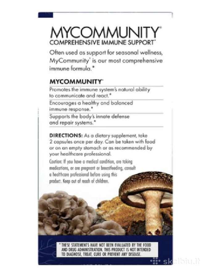 Host Defense Mycommunity papildai 120 vnt. - nuotraukos Nr. 4