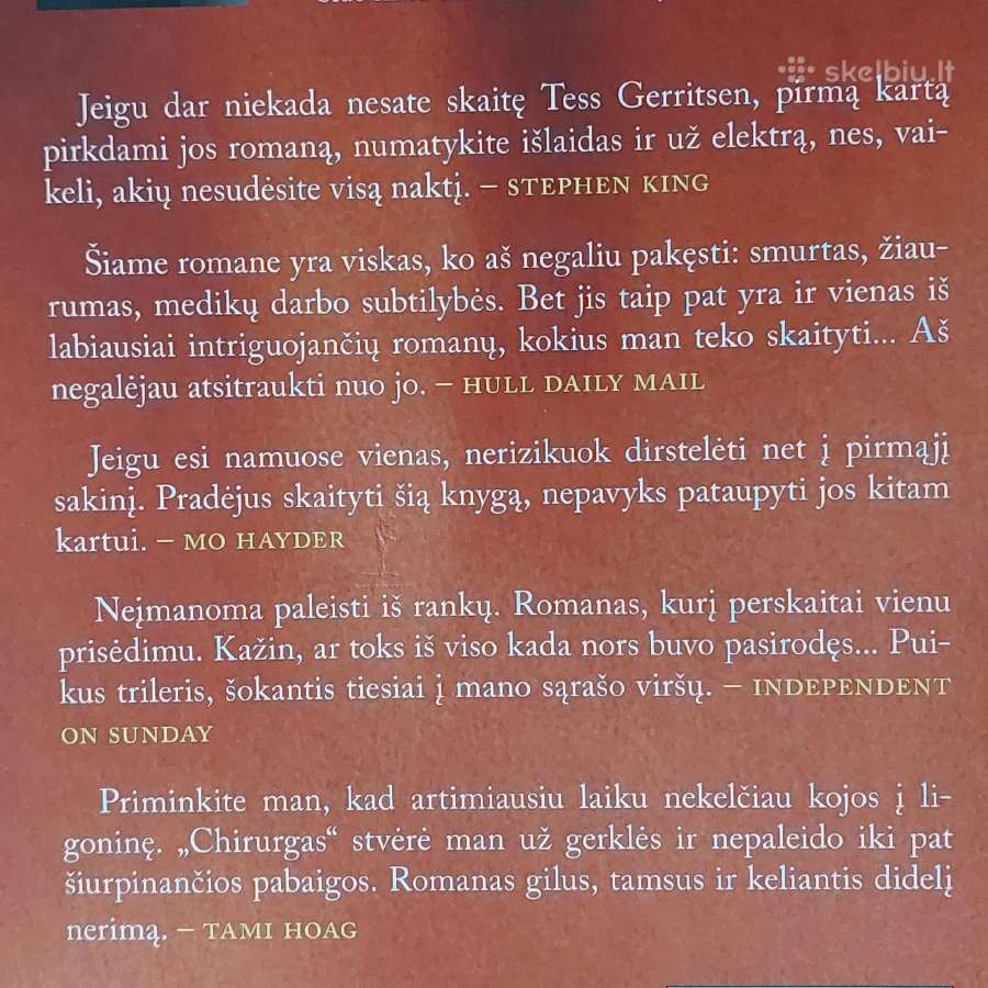 Tess Gerritsen ,knyga - " Chirurgas ". - nuotraukos Nr. 22