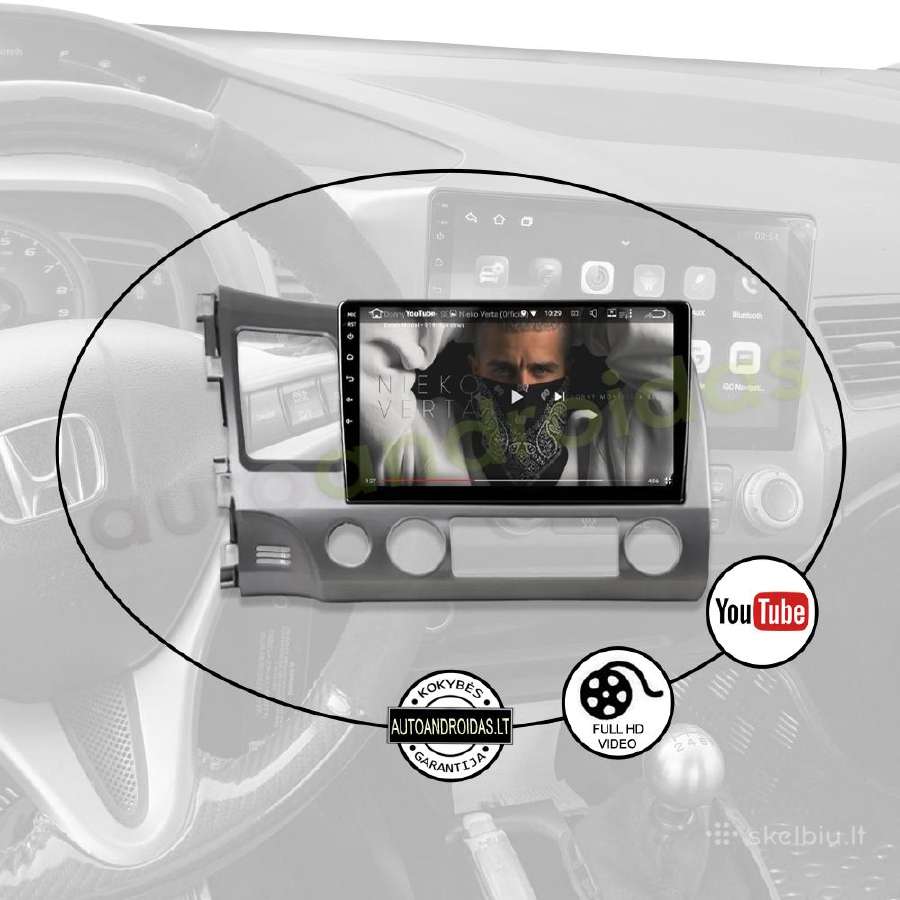 Honda Civic 2005-12 Android multimedia WiFi/GPS/bt - nuotraukos Nr. 9