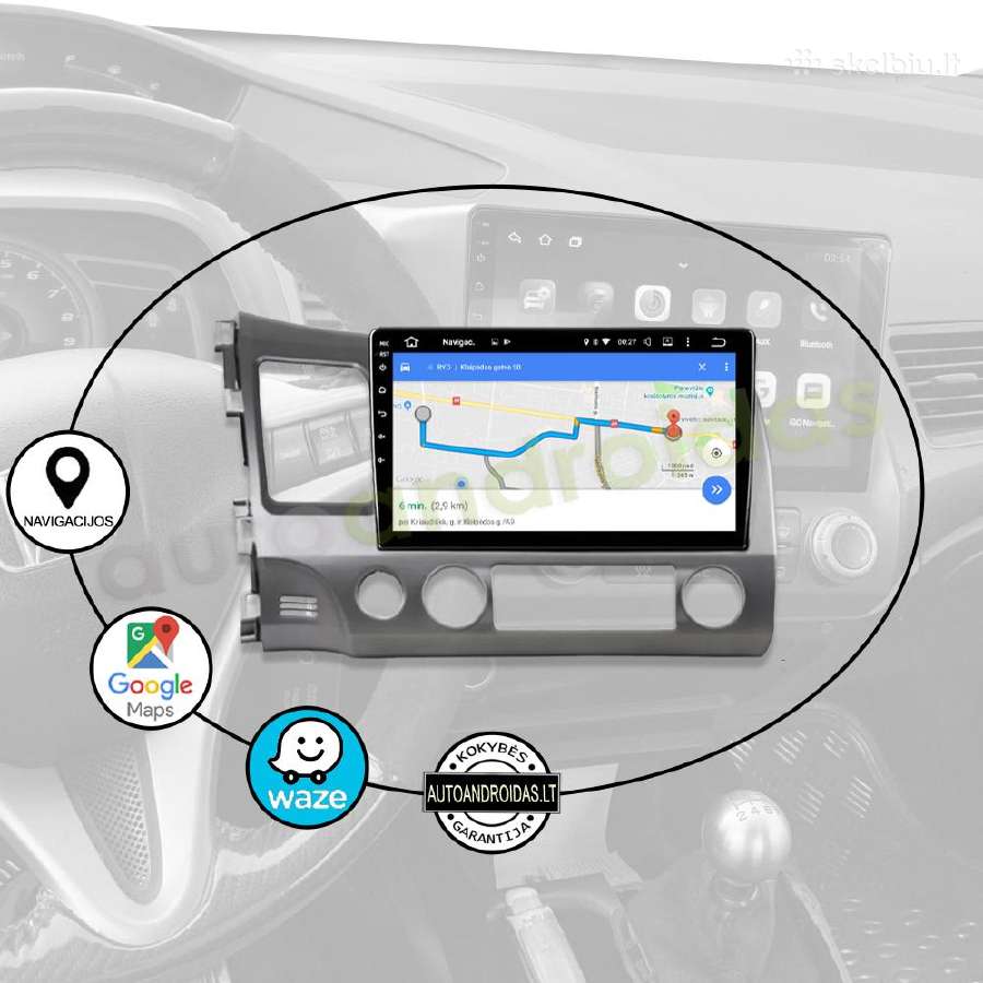 Honda Civic 2005-12 Android multimedia WiFi/GPS/bt - nuotraukos Nr. 11