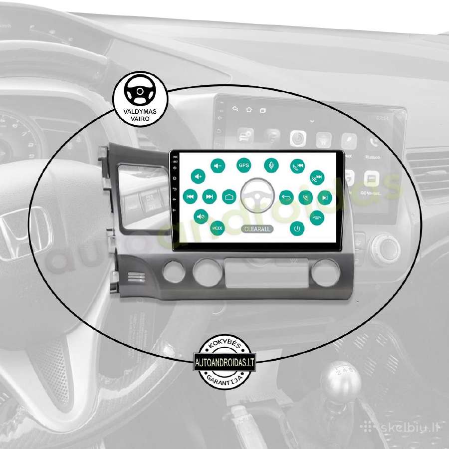 Honda Civic 2005-12 Android multimedia WiFi/GPS/bt - nuotraukos Nr. 12