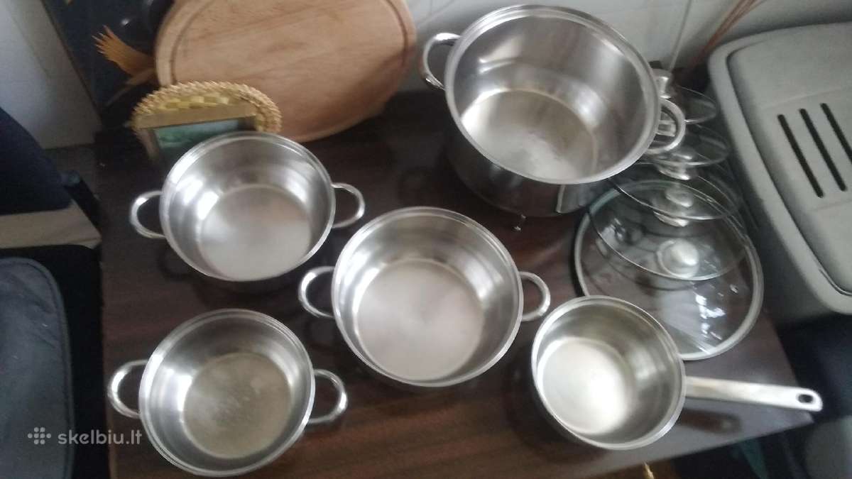 Parduodu 5 puodu rinkini. Kaina: 65eur - nuotraukos Nr. 2