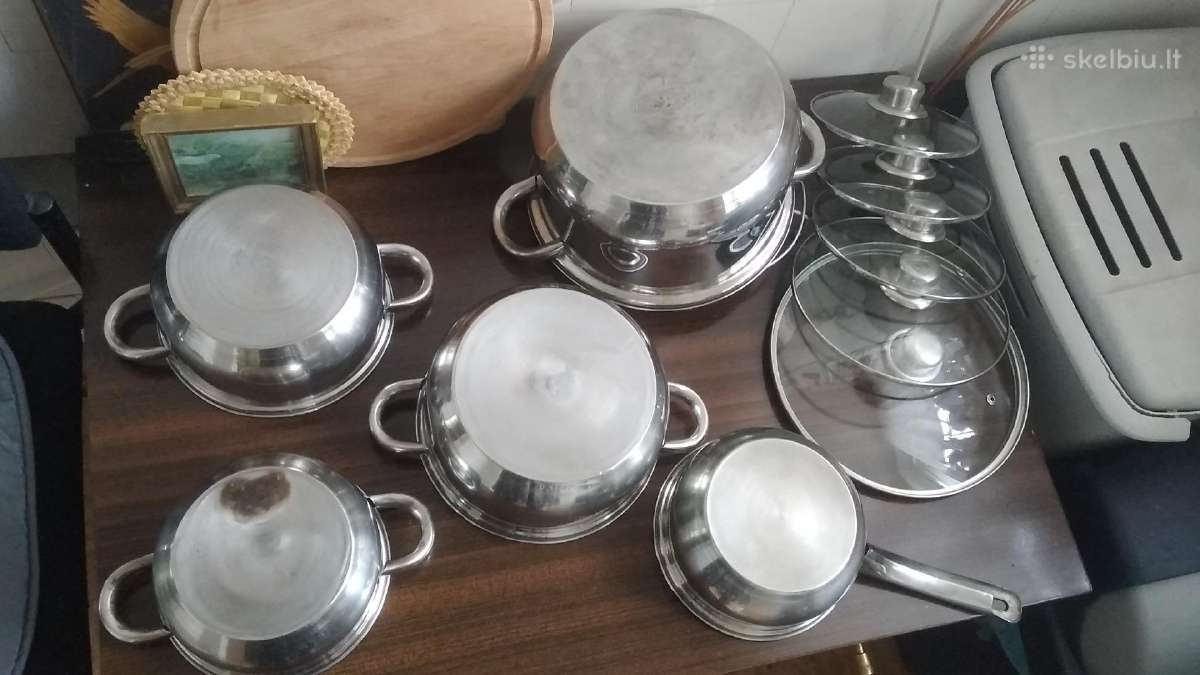 Parduodu 5 puodu rinkini. Kaina: 65eur - nuotraukos Nr. 3