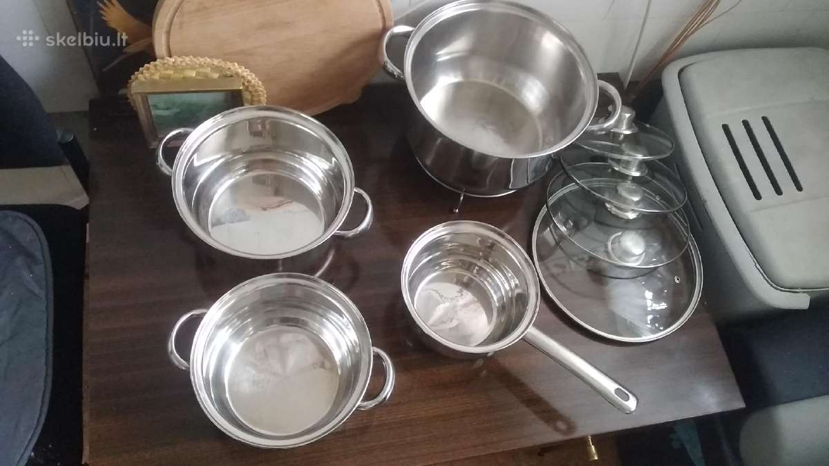 Parduodu 4 puodu rinkini. Kaina: 55eur - nuotraukos Nr. 2