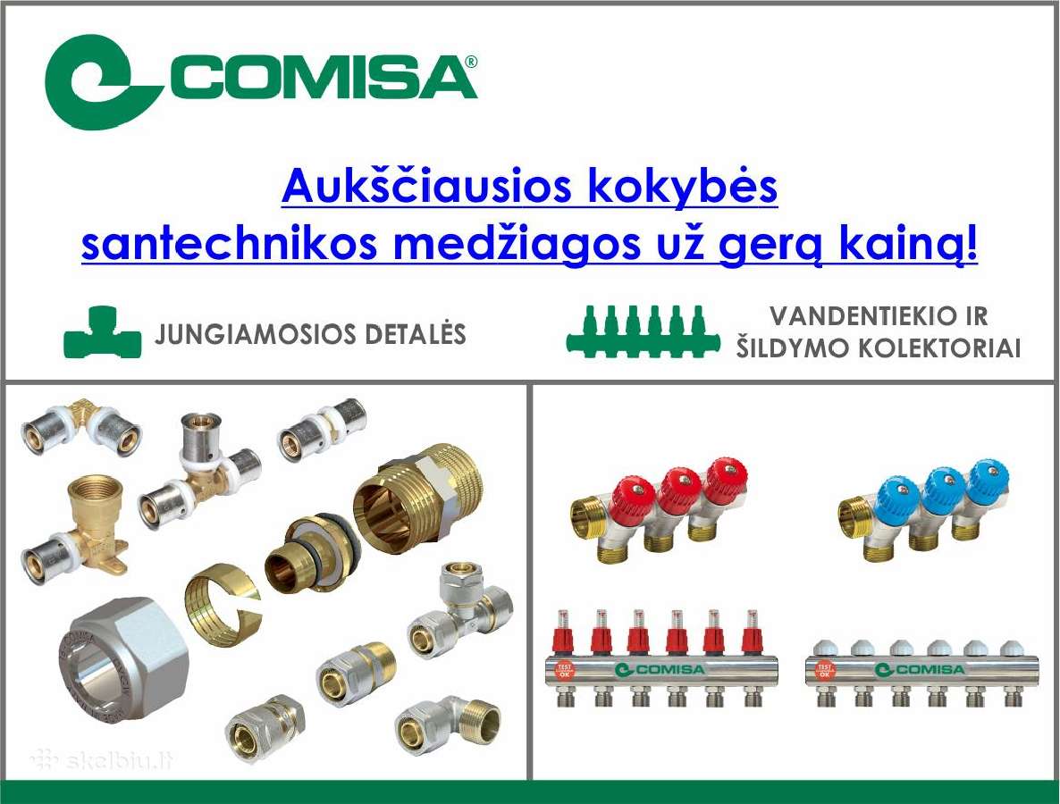 "Comisa" jungiamosios detalės ir kolektoriai