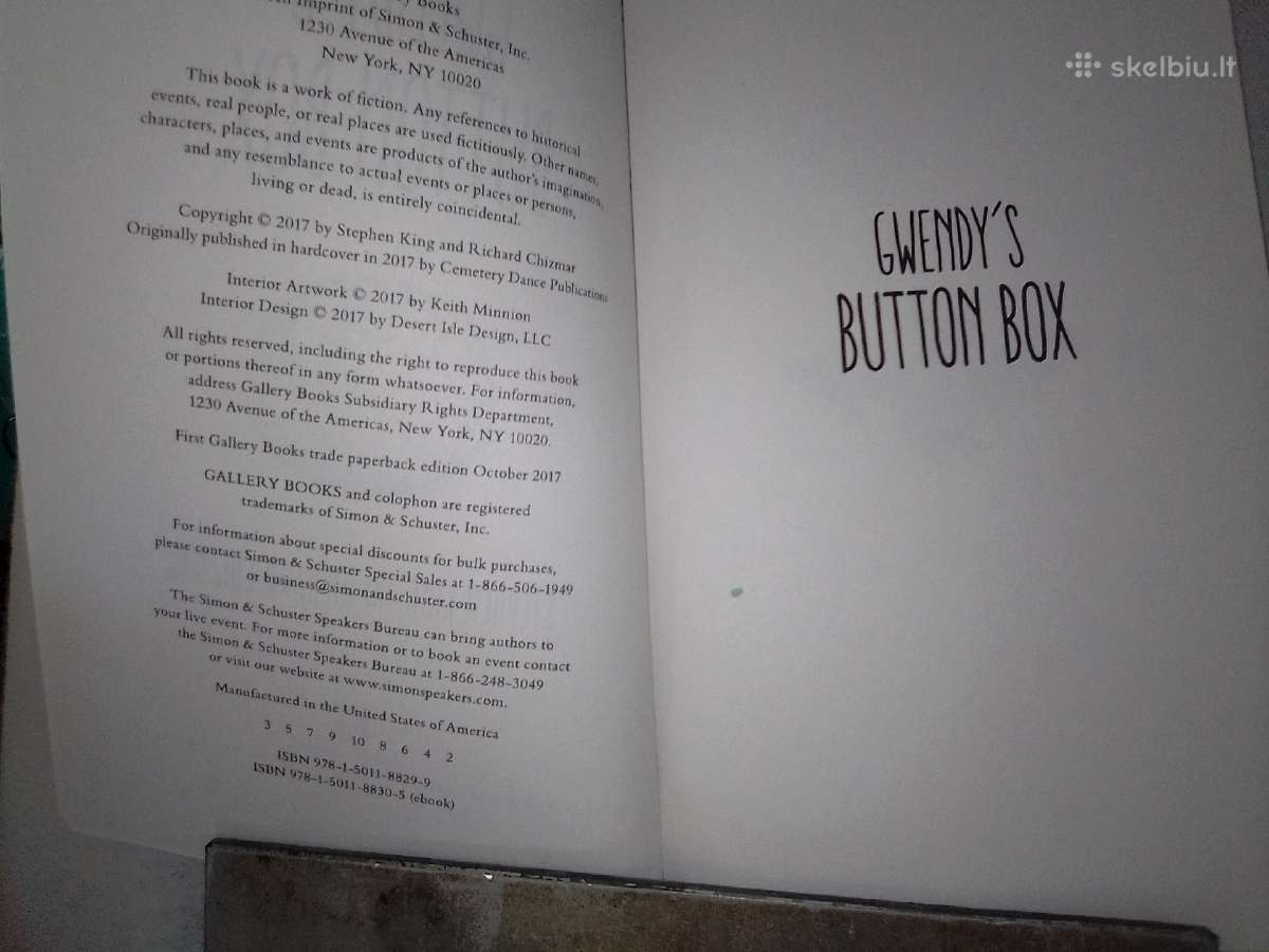 Stephen King Gwendy,s - nuotraukos Nr. 2