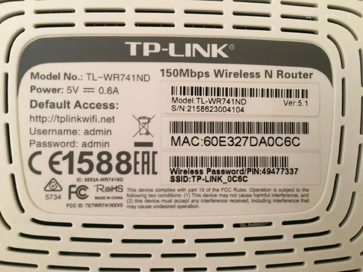 "tp-link Tl-wr741nd" Maršrutizatorius - nuotraukos Nr. 2