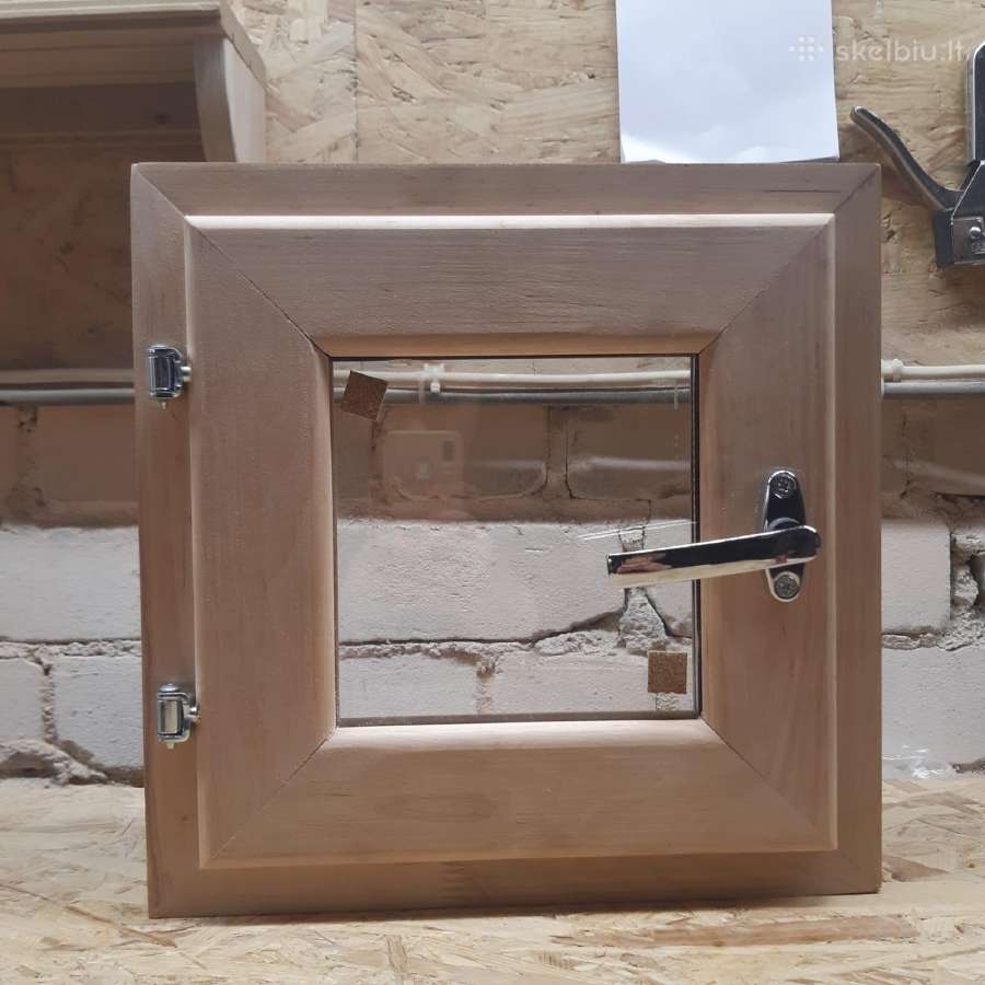Pirties langelis 300x300 mm stiklo paketo, pušis - nuotraukos Nr. 2