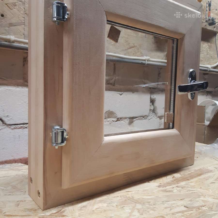 Pirties langelis 300x300 mm stiklo paketo, pušis - nuotraukos Nr. 3
