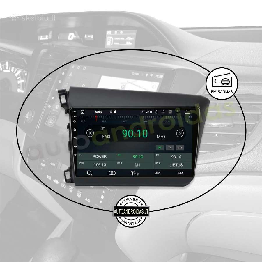 Honda Civic 2012-15 Android multimedia WiFi/GPS/bt - nuotraukos Nr. 4