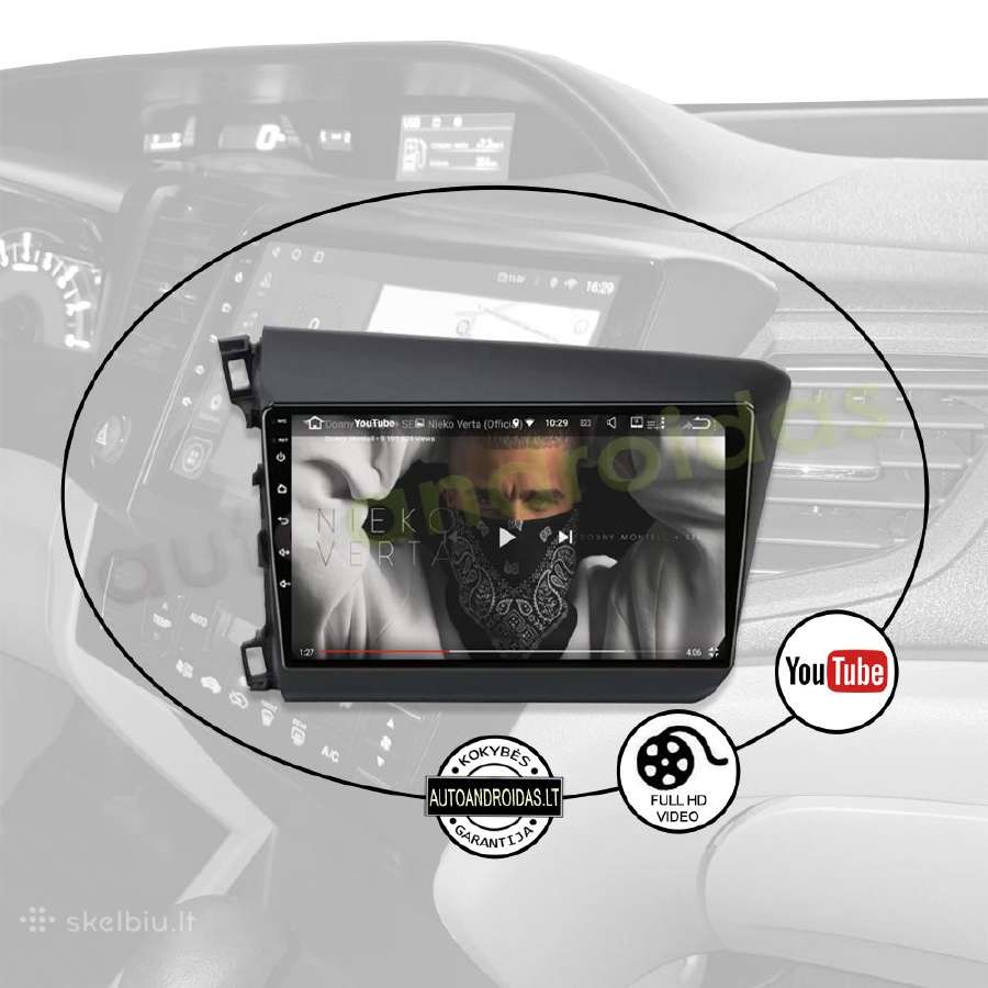 Honda Civic 2012-15 Android multimedia WiFi/GPS/bt - nuotraukos Nr. 9
