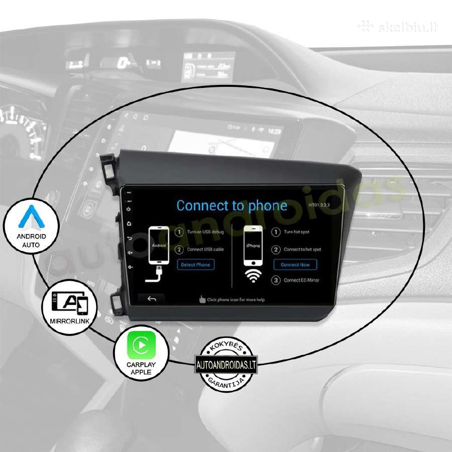 Honda Civic 2012-15 Android multimedia WiFi/GPS/bt - nuotraukos Nr. 10