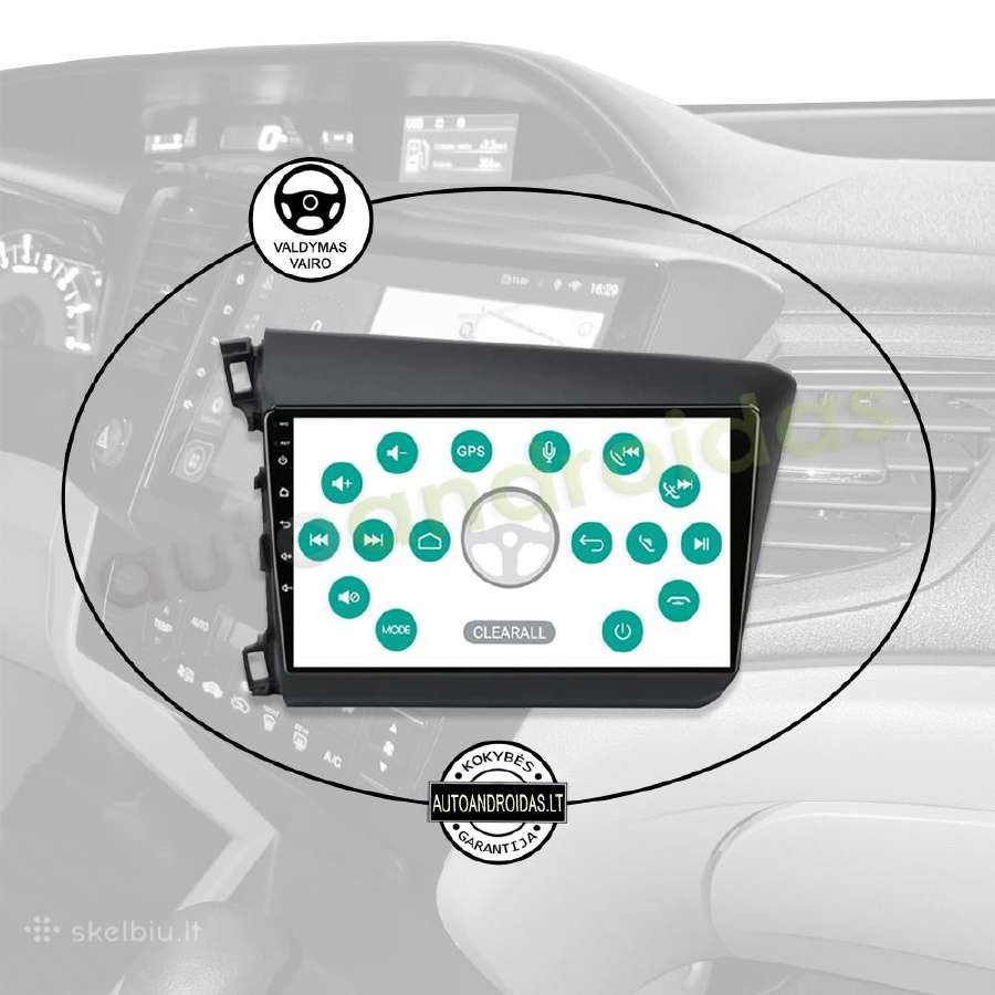 Honda Civic 2012-15 Android multimedia WiFi/GPS/bt - nuotraukos Nr. 12