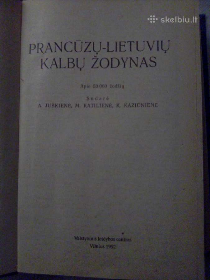 Prancūzų Lietuvių kalbų žodynas - nuotraukos Nr. 2