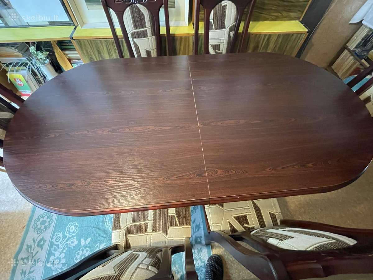 Valgomojo baldų komplektas. Kaina: 630eur - nuotraukos Nr. 3
