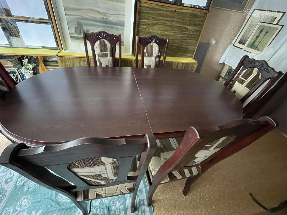 Valgomojo baldų komplektas. Kaina: 630eur - nuotraukos Nr. 6
