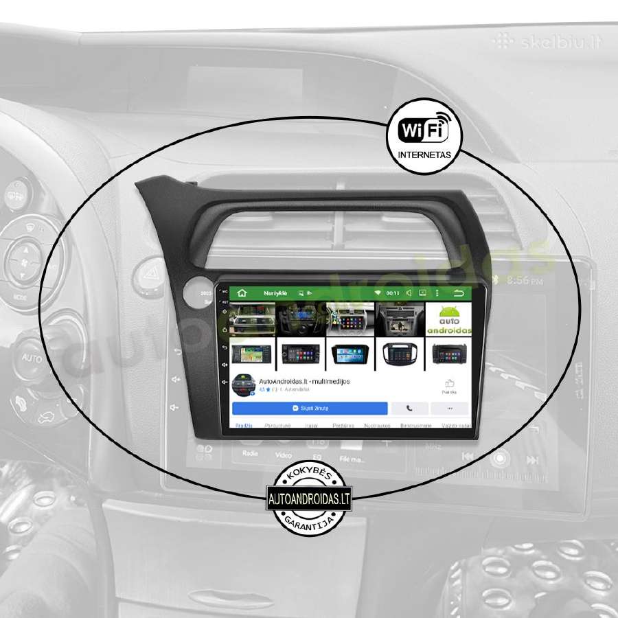 Honda Civic Hatchback 2006-11 Android multimedia - nuotraukos Nr. 3
