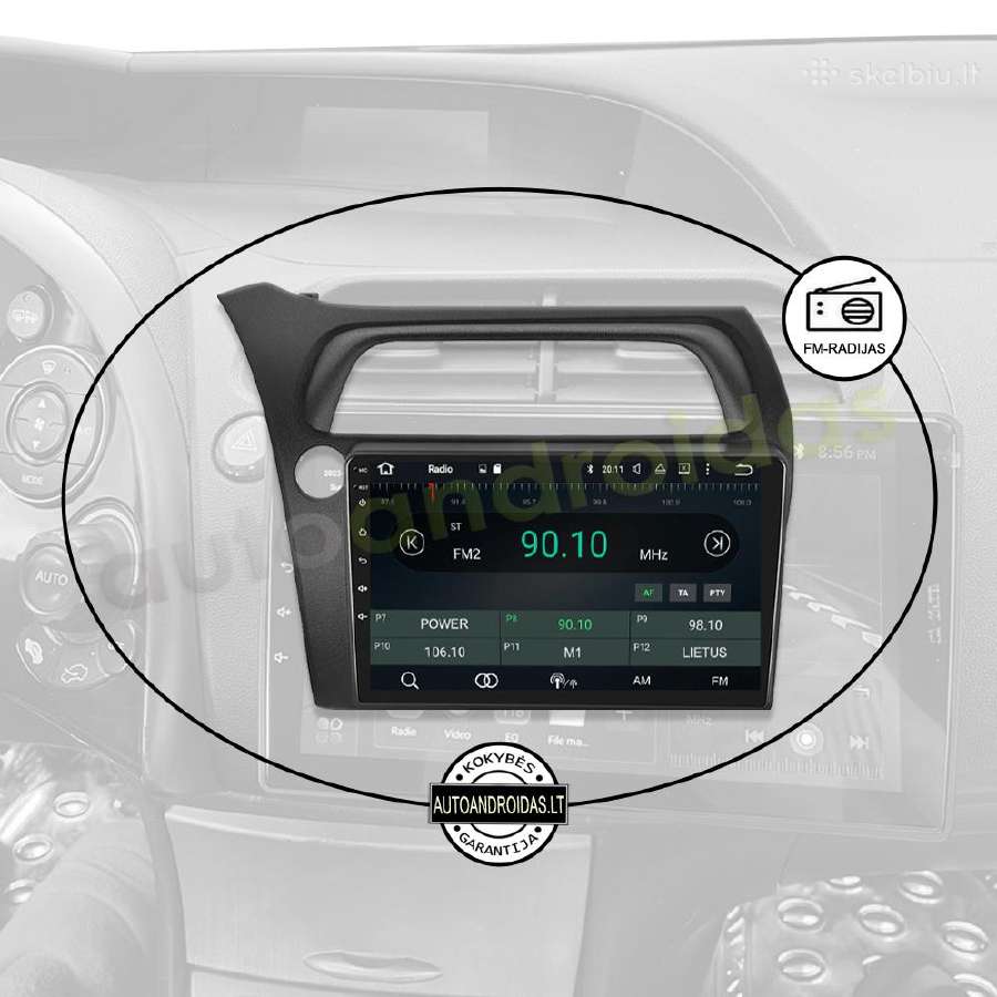Honda Civic Hatchback 2006-11 Android multimedia - nuotraukos Nr. 4