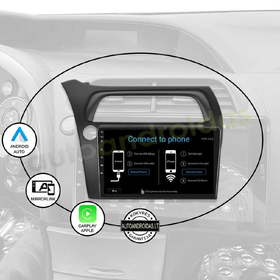 Honda Civic Hatchback 2006-11 Android multimedia - nuotraukos Nr. 10