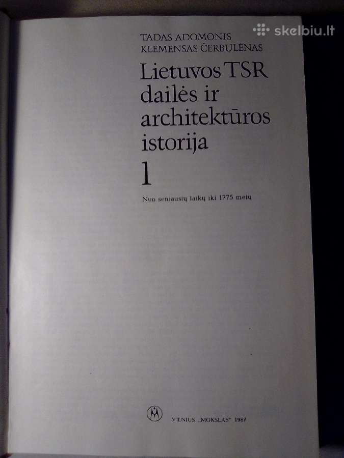 Lietuvos Tsr dailės ir architektūros istorija - nuotraukos Nr. 2