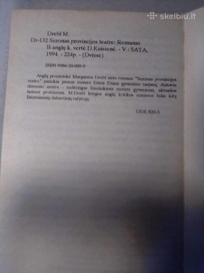 M. Drebl Sezonas provincijos teatre - nuotraukos Nr. 3