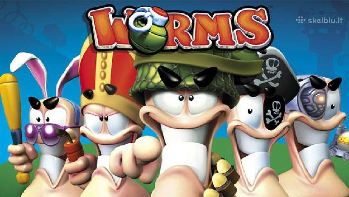 „worms“ žaidimo kirmėliukai. - nuotraukos Nr. 2