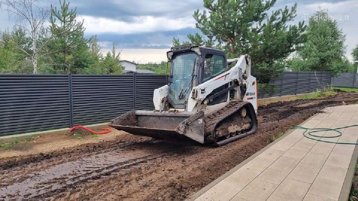 Bobcat, mini ekskovatoriaus, savivarčių nuoma