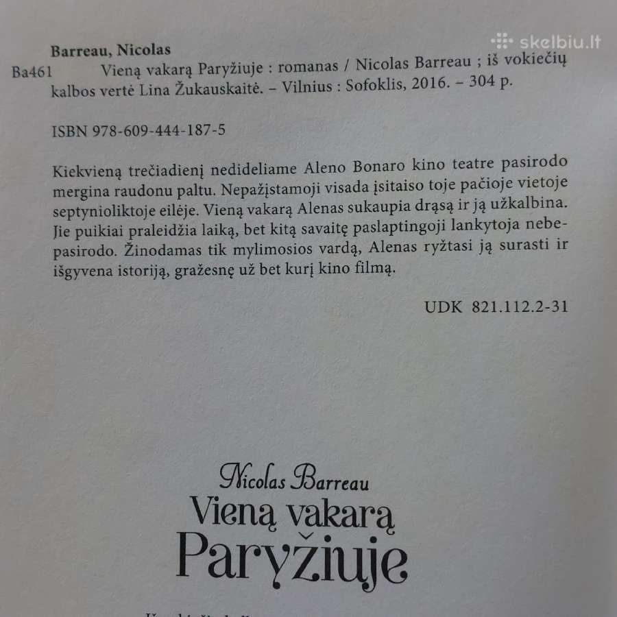 Nicolas Barreau " Viena vakara Paryžiuje " - nuotraukos Nr. 9
