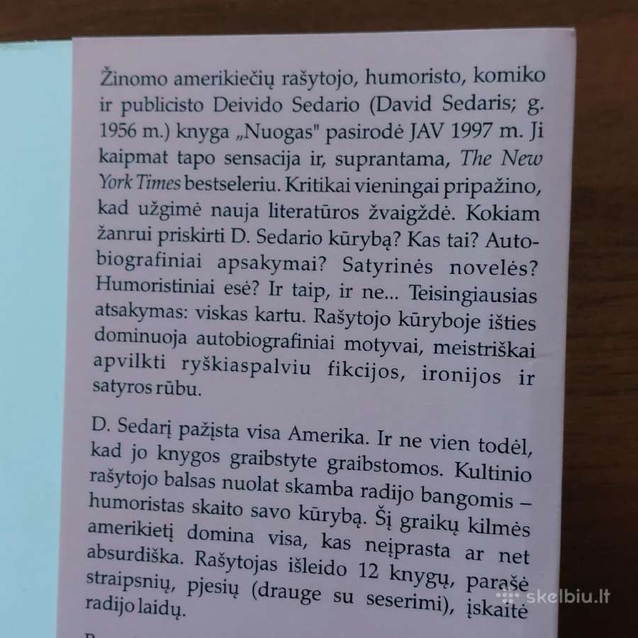 David Sedaris " Nuogas " .Parduodu knygą . - nuotraukos Nr. 19