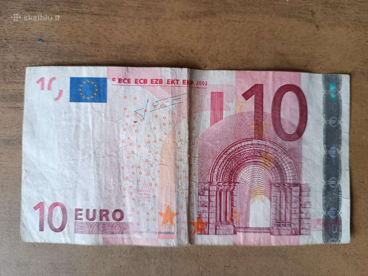 Seno tipo euru banknotai ,Litai - nuotraukos Nr. 2